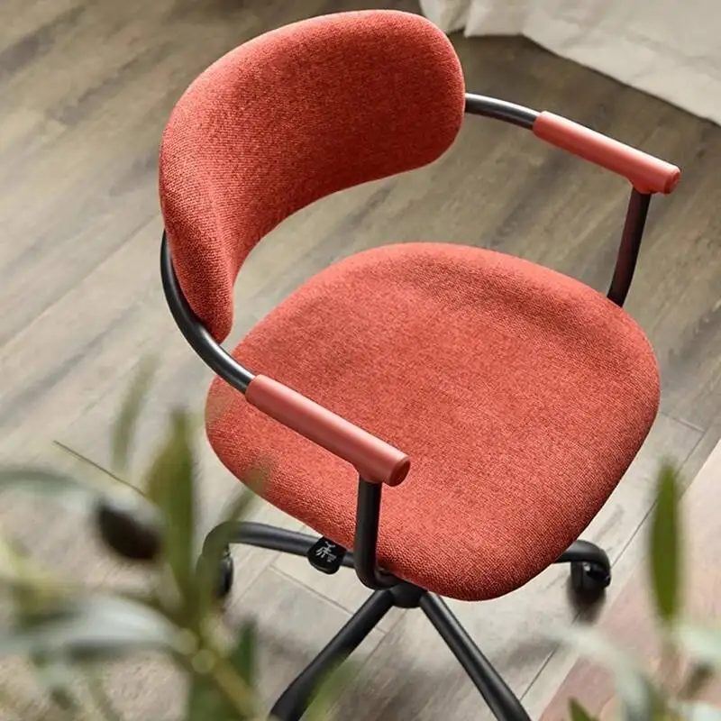 

Office Bedroom Red Chair Swivel Computer Comfortable Backrest Student Chairs Dormitory Study Female Silla 가구 Gamer Furniture