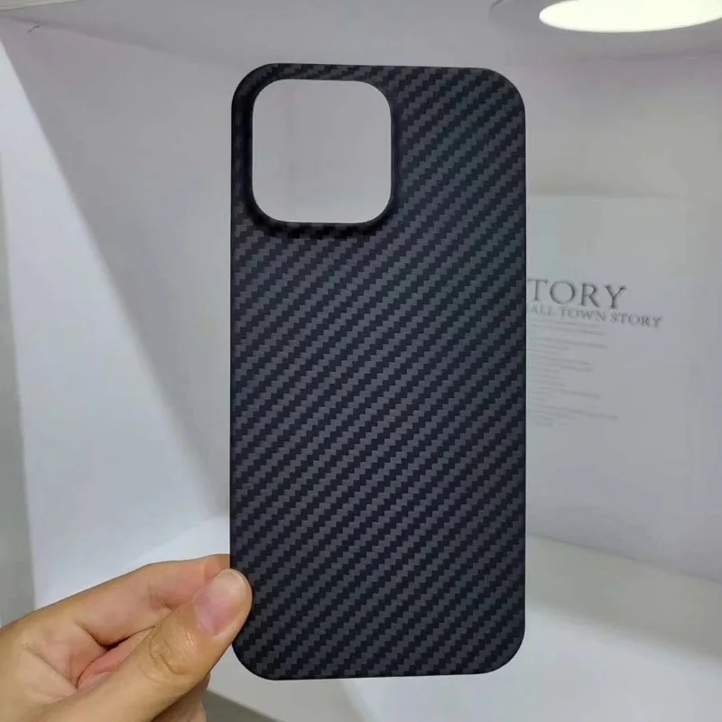 Carbon Fiber Case for iPhone  15Pro Max Shockproof Case Real Aramid Fiber Anti-fall Phone Case For iPhone 15Pro/15/15Plus