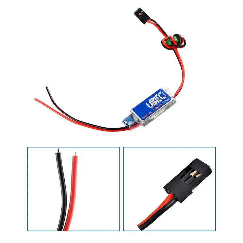 DTB7 BEC Power Supply 2-6S Voltage Reduction Module 5V 3A UBEC Switch for RC Helicopter