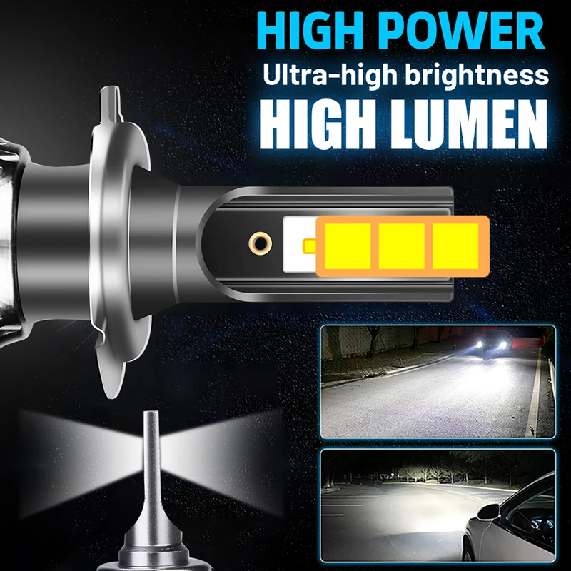 Dualvision H7 LED Car Headlight H4 Canbus 1860 CSP 4300K 6500K 8000K Led H11 H8 H9 H1 HB3 9005 HB4 9006 Car Light Fog Lamp 12V