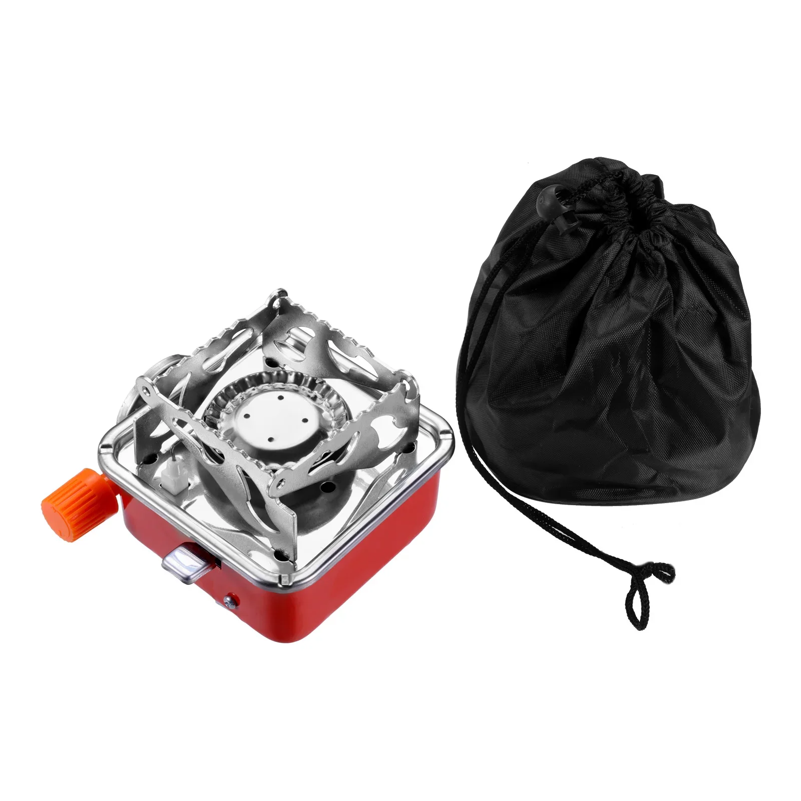 

Stainless Steel Camping Cookware Mini Square Stove Portable Folding Gas Stove Card Ultra-Light Travel Cookware Hiking Equipment