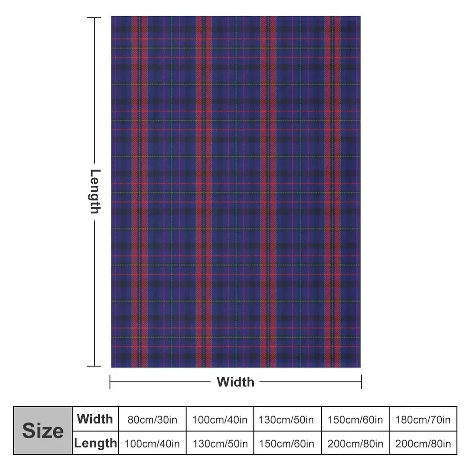 Hughes/Pugh Family Welsh Dragon Tartan Throw Blanket Camping Comforter Luxury warm winter Blankets
