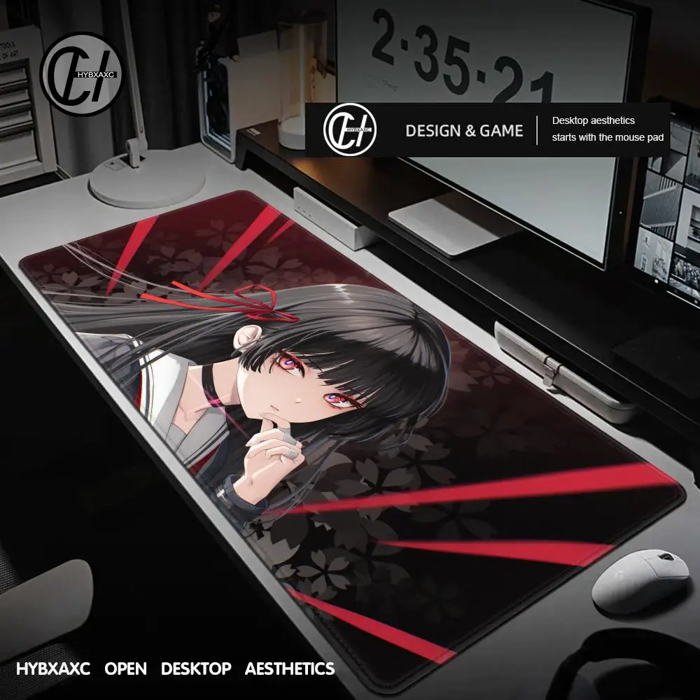 

Коврик для мыши Wuthering Waves Chisa, игровой ноутбук, большой коврик для мыши Kawaii для девочек в стиле аниме, аксессуары для игровых офисов, HD настольный коврик для печати