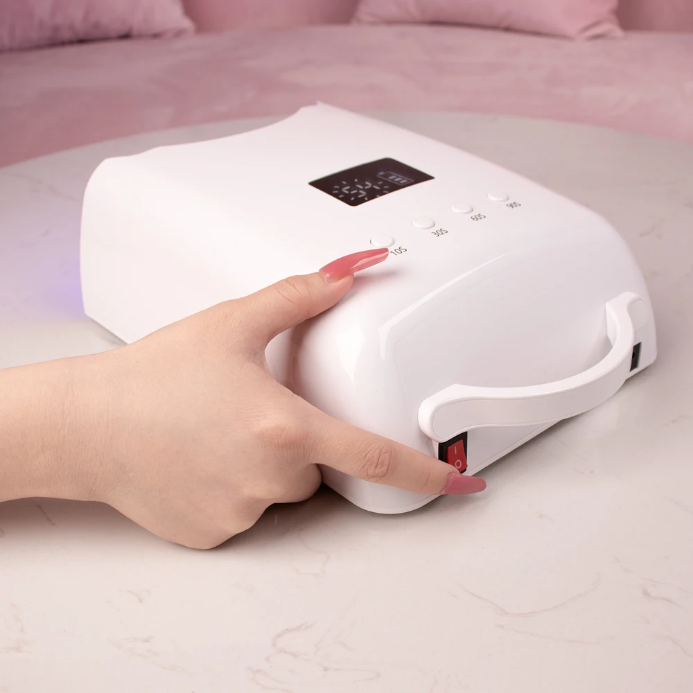 New Design Flower Shape Cute 78W Long Working Time Rechargeable Cordless Nail Lamp Nail Dryer for Professional Nail Salon Use