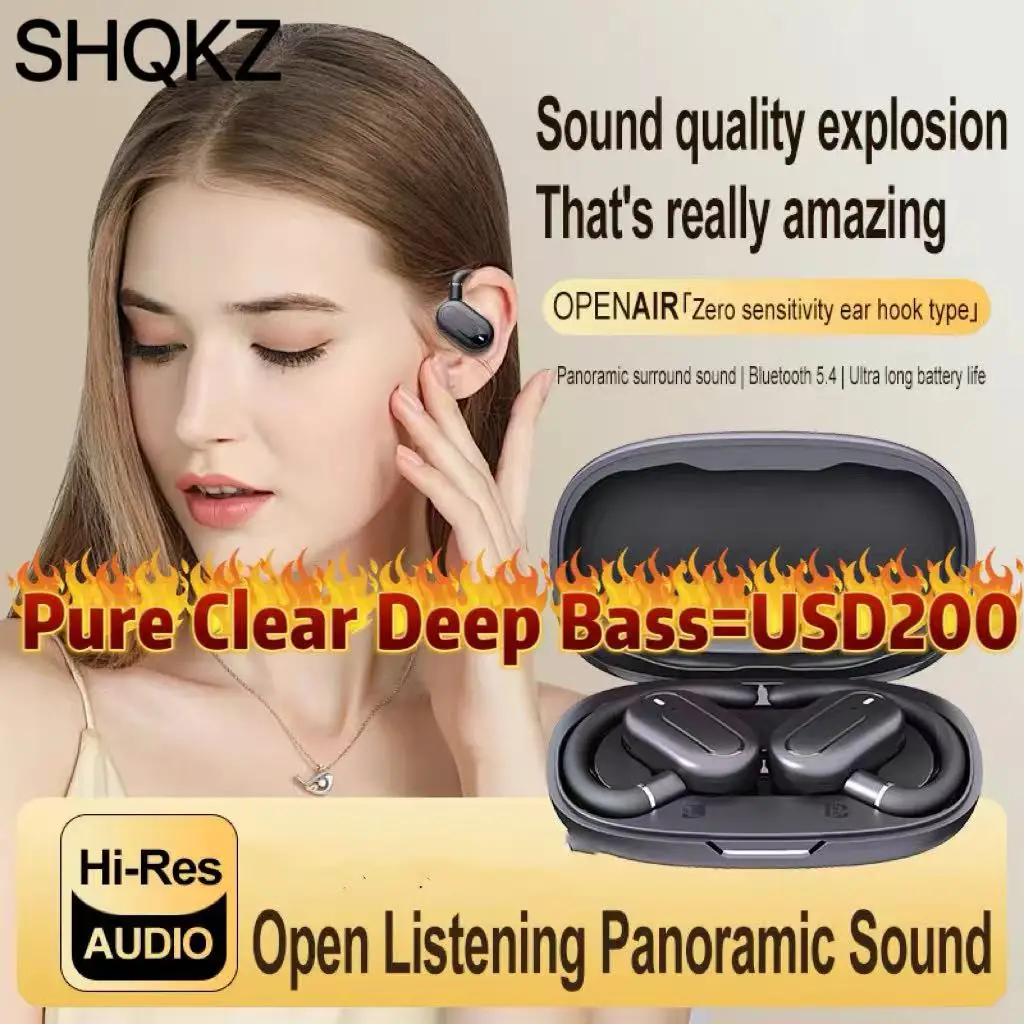 ل shokz openfit الهواء باس سماعات التوصيل العظام المفتوحة الأذن OWS سماعات بلوتوث HiFi سماعة الرياضة التحكم سماعات أذن TWS