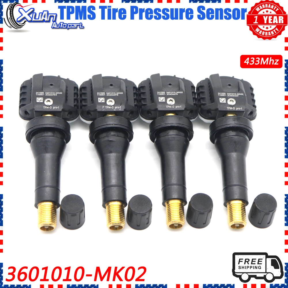 XUAN NEW Car 3601010-MK02 Tire Pressure System Sensor For Changan UNI-T CS75 CS55 Plus Oushang X5 X7 PLUS Z6 UNI-V UNI-K 433MHz