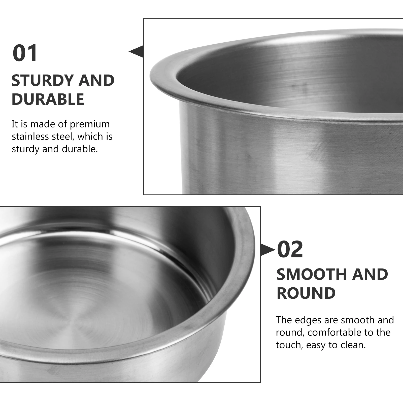 

4pcs Stainless Steel Soup Practical Basin Kitchen Home Tableware Fruit Washing Bowl Steaming Dish Rice Bowl Storage Container