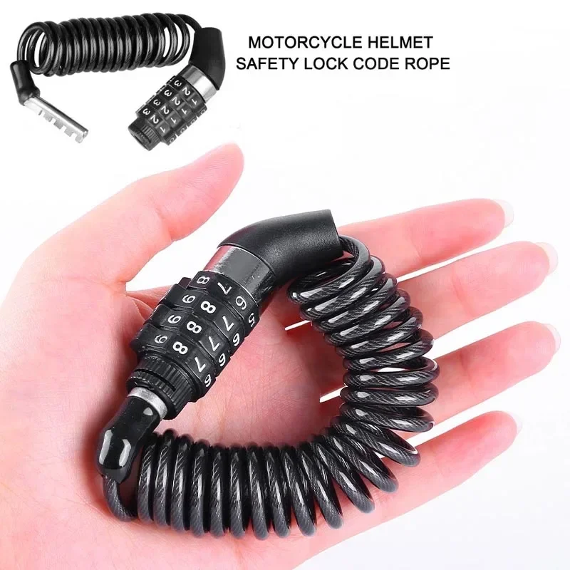 Motorcycle anti-theft password wire rope lock luggage lock helmet lock bicycle lock wire chain lock