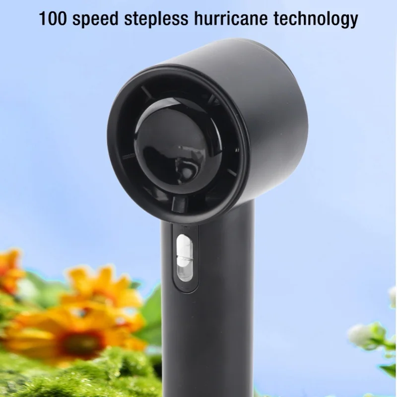 

Portable Handheld Turbo Fan USB Rechargeable Digital Display 100 Speed Adjustable Turbo Mini Fan For Summer Outdoor Activities