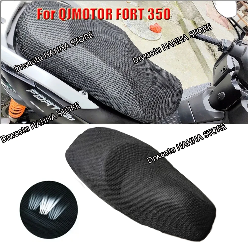 Motorcycle For QJMOTOR FORT 350 FORT350 Mesh Heat Insulation Seat Cushion Cover Protector Fabric Saddle Seat Cover