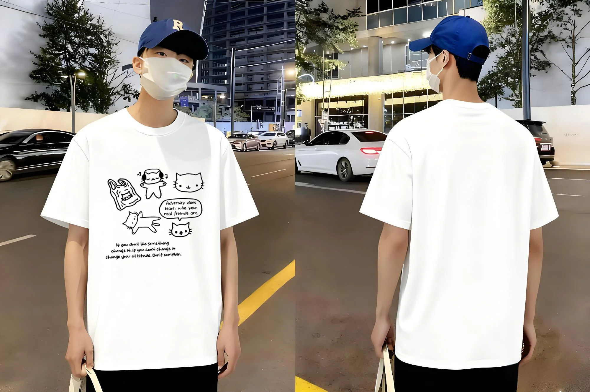 

Adversity Teaches Real Friends Quote Print Tshirt 2025 New White Cotton Tee Inspirational Text Design Streetwear Unisex Casual