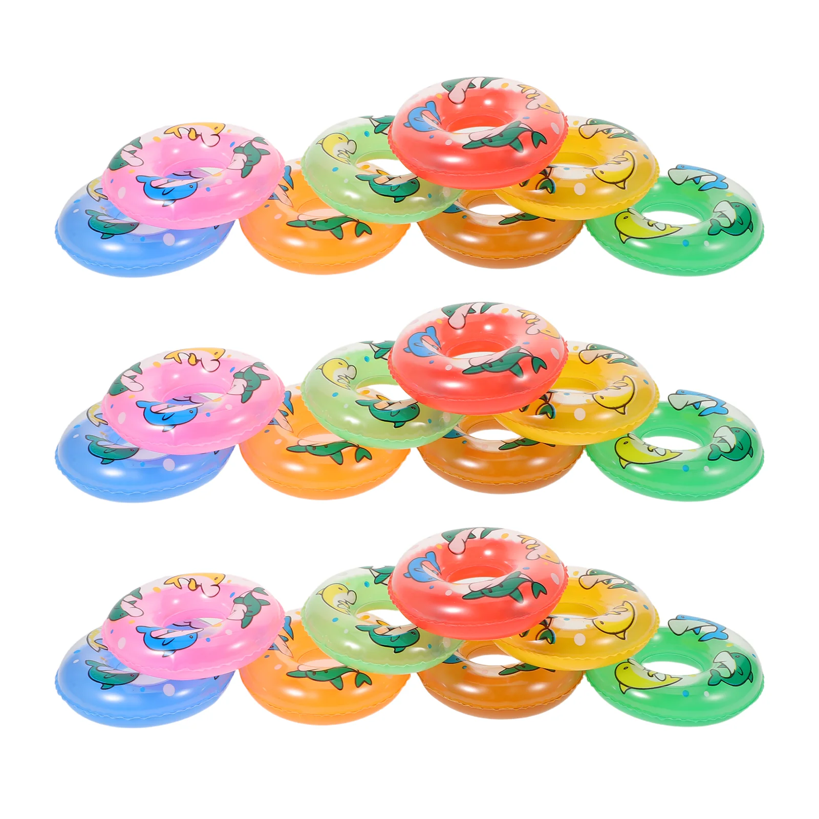 

48 Pcs Mini Swim Ring Toddler Bath Toys Swimming Buoy Children's Rings Pool Party