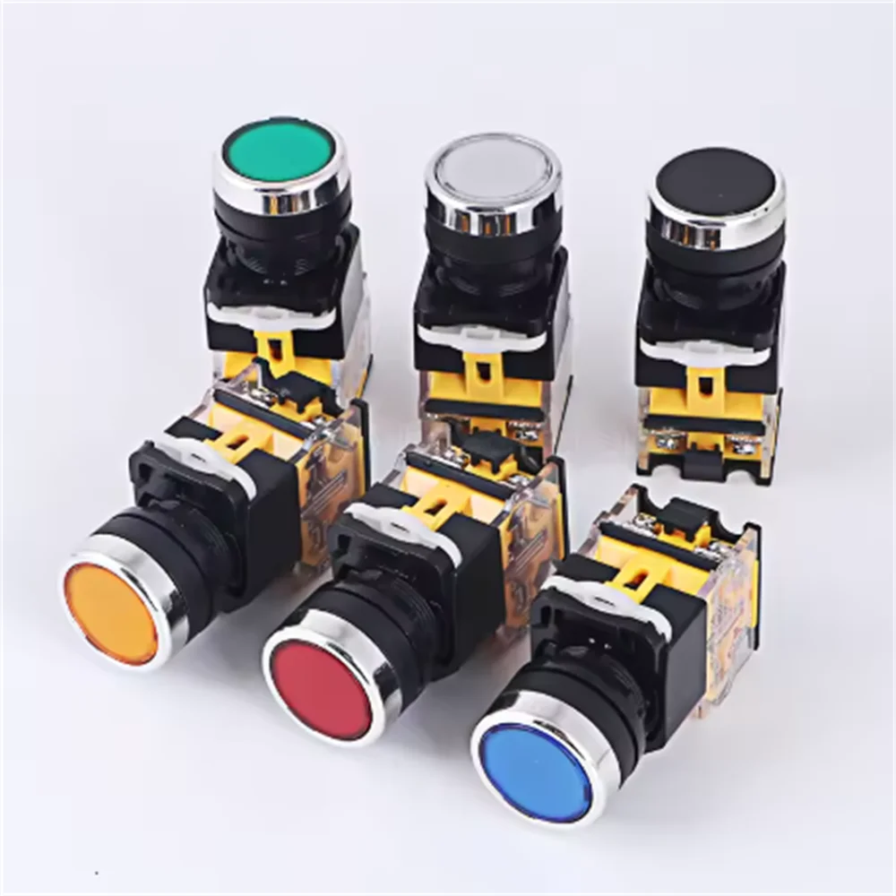 LA38 22mm Emergency Stop Push Button Switch Momentary Self Reset Control Button for Safety Systems