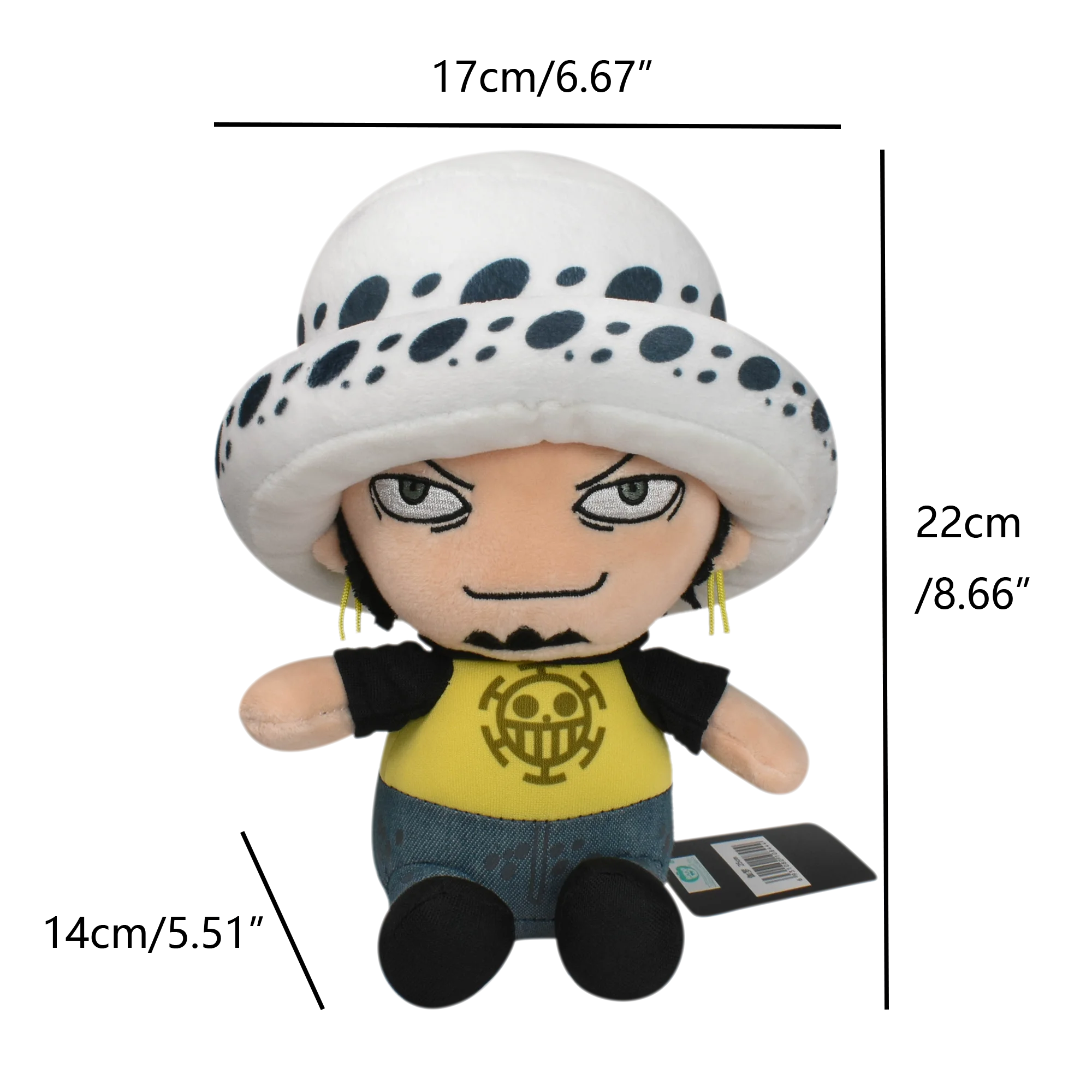 Monkey·D·Luffy Trafalgar D Water Law Tony Tony Chopper Luffy Plush Toy, Peluche Dolls Stuffed Figure for Kids Gift