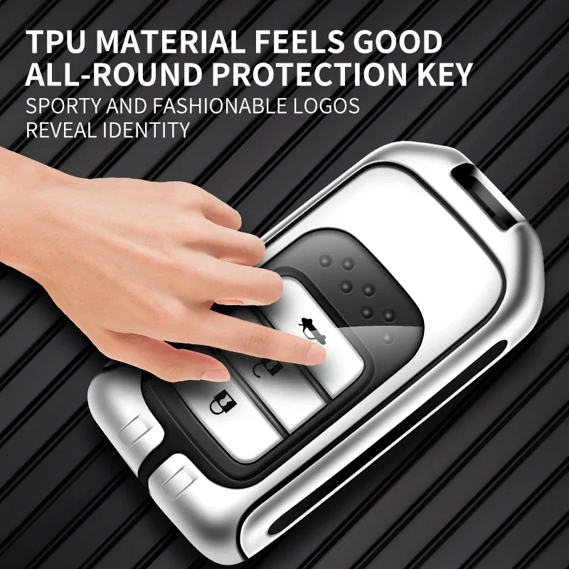 Zinc Alloy Car Key Case For Honda CRV Remote Control Protector For Honda CR V Special Key Cover Car Keychain Car Accessories