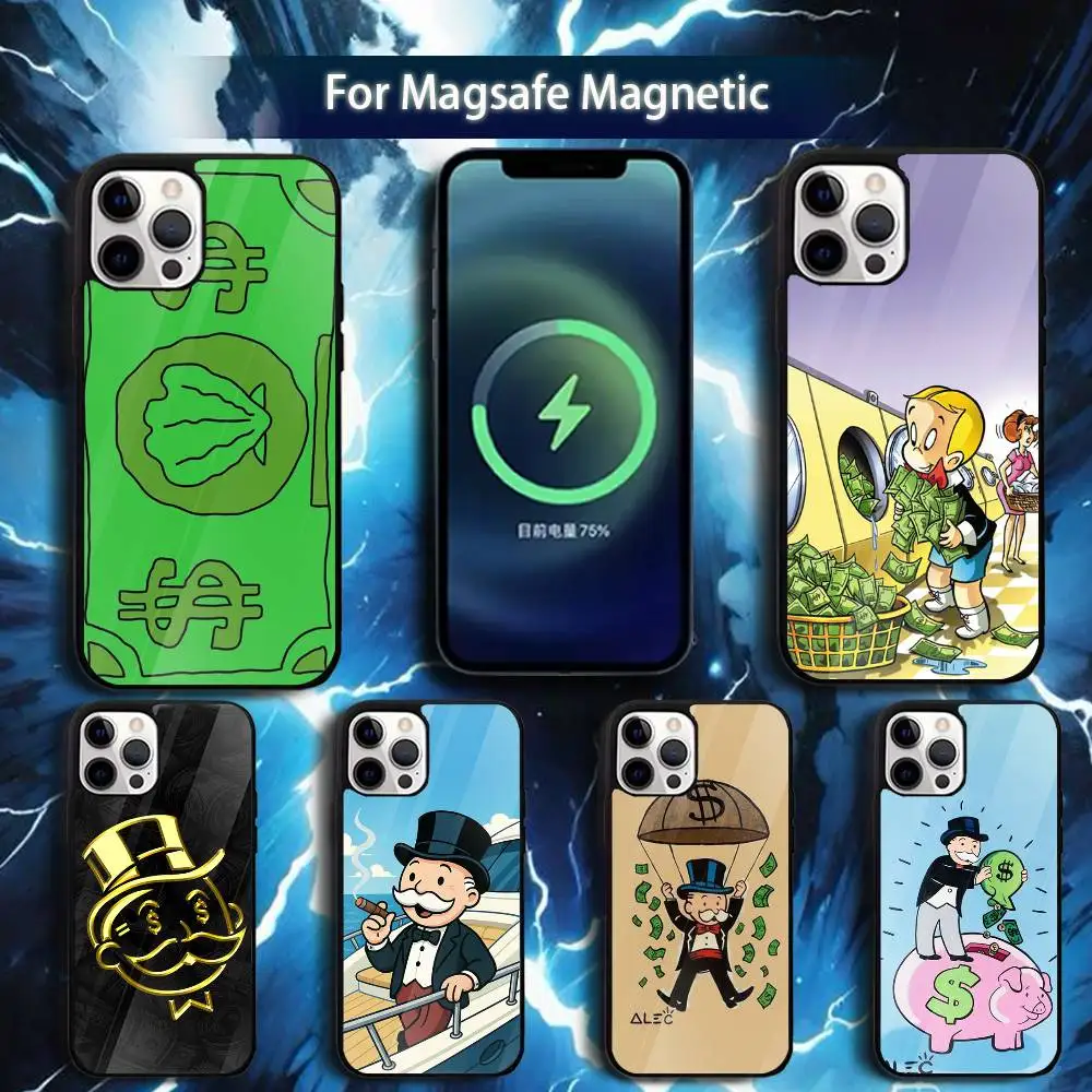 

Dollar -Alec Monopoly M-Man Phone Case For iPhone 17,16,15,14,13,12,11,Pro,Max,Plus,Mini,Magsafe,Magnetic Wireless Charging Case