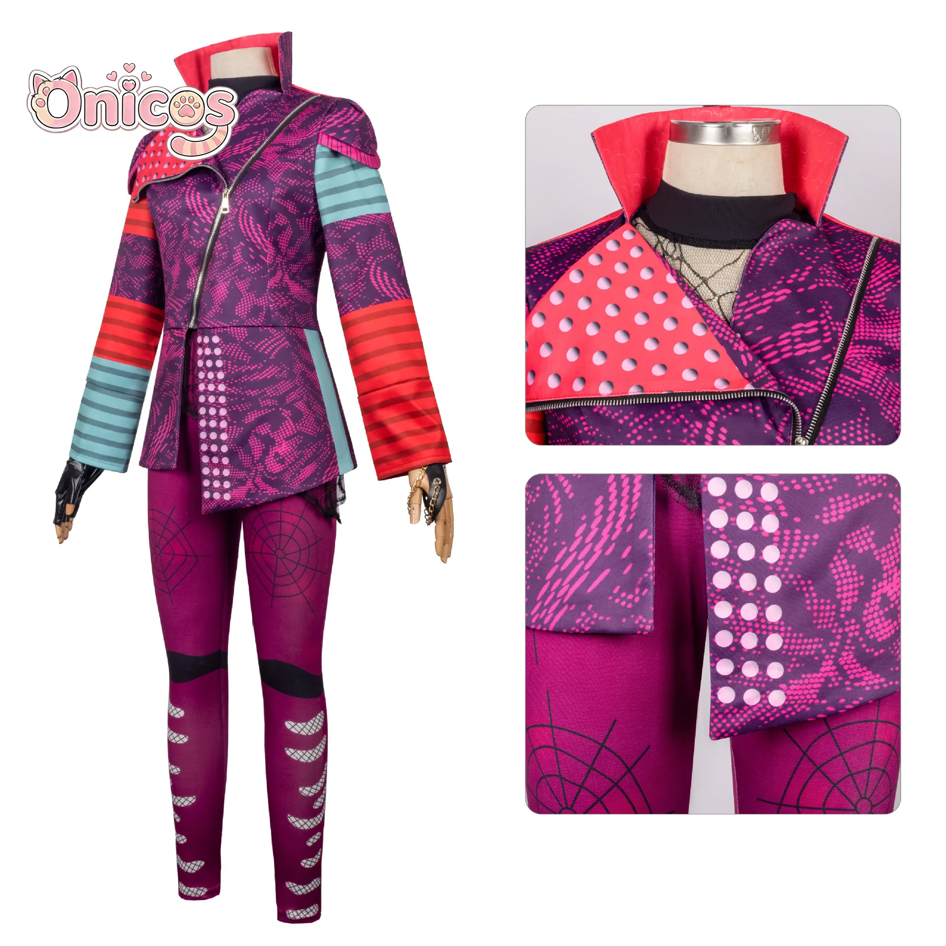 Descendants Mal 코스프레 의상 3피스 퍼플 - Anime Cosplay Bodysuit 리뷰 및 가격