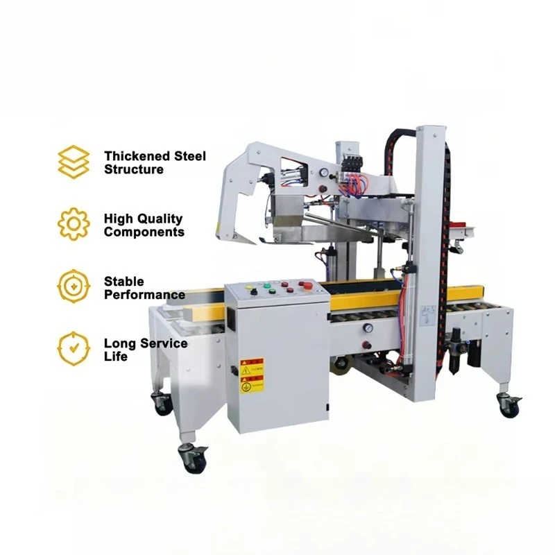 Fully Automatic Random Packaging Tape Sealer Multi Size Box Sealing Fully Auto Flap Random Carton Sealing Machine