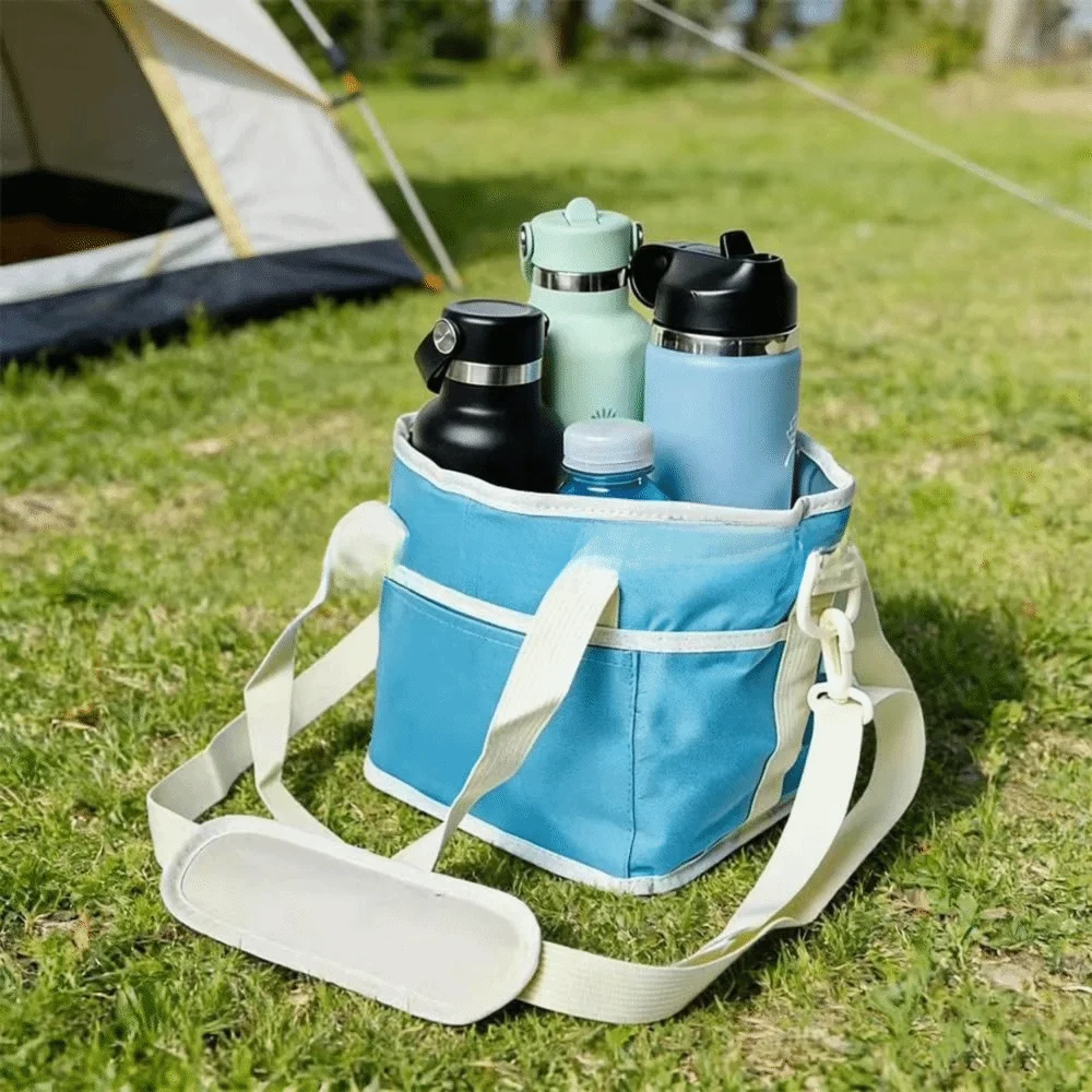 Leak Proof Vehicle Drink Carrier Bag Portable Durable Material Car Cup Storage Pouch Easy Clean Soft Material