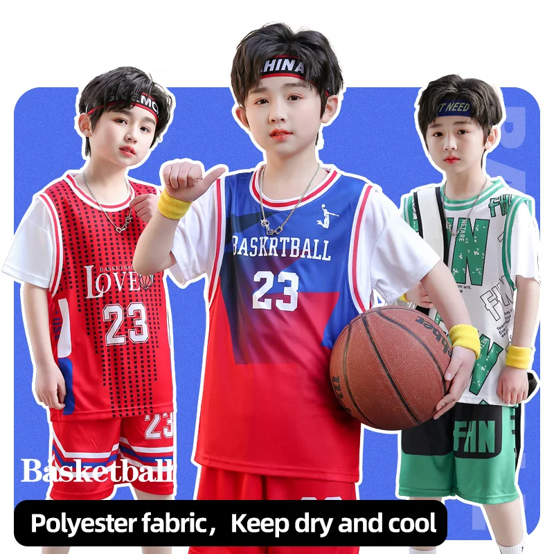 

Kid Basketball Jersey Children Team Training Uniform Quick-drying Fashionable Comfortable Boy Girl Shirt Sportswear Tracksuit