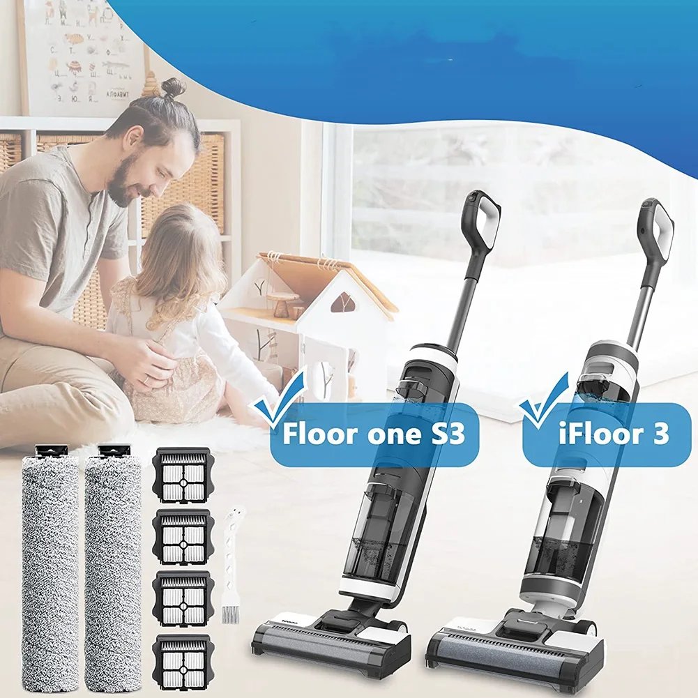 交換部品ブラシローラーフィルター Tineco Ifloor3、Tineco Floor One S3 ウェットおよびドライ掃除機-A58E に対応