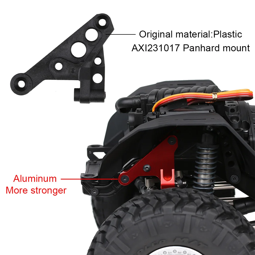 INJORA-Support Panhard CNC en aluminium, pour 1:10 RC inoler AXACanon SCX10 III AXI03007 AXI231017, pièces de mise à niveau