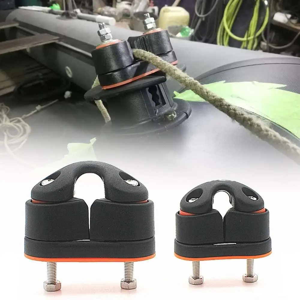 Durable Ball Bearings Nylon Rope Clamp with Leading Rings Marine Hardware Fast Entry Cam Cleat Kayak Boat Cleats