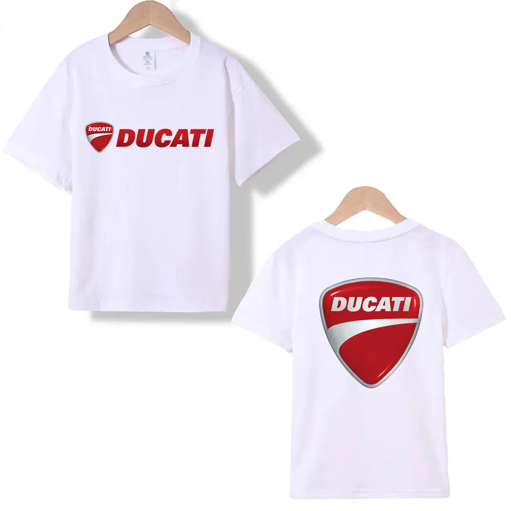 

Ducati motorcycle summer men's and women's T-shirts high-quality pure cotton tops with short sleeves, loose and casual clothing