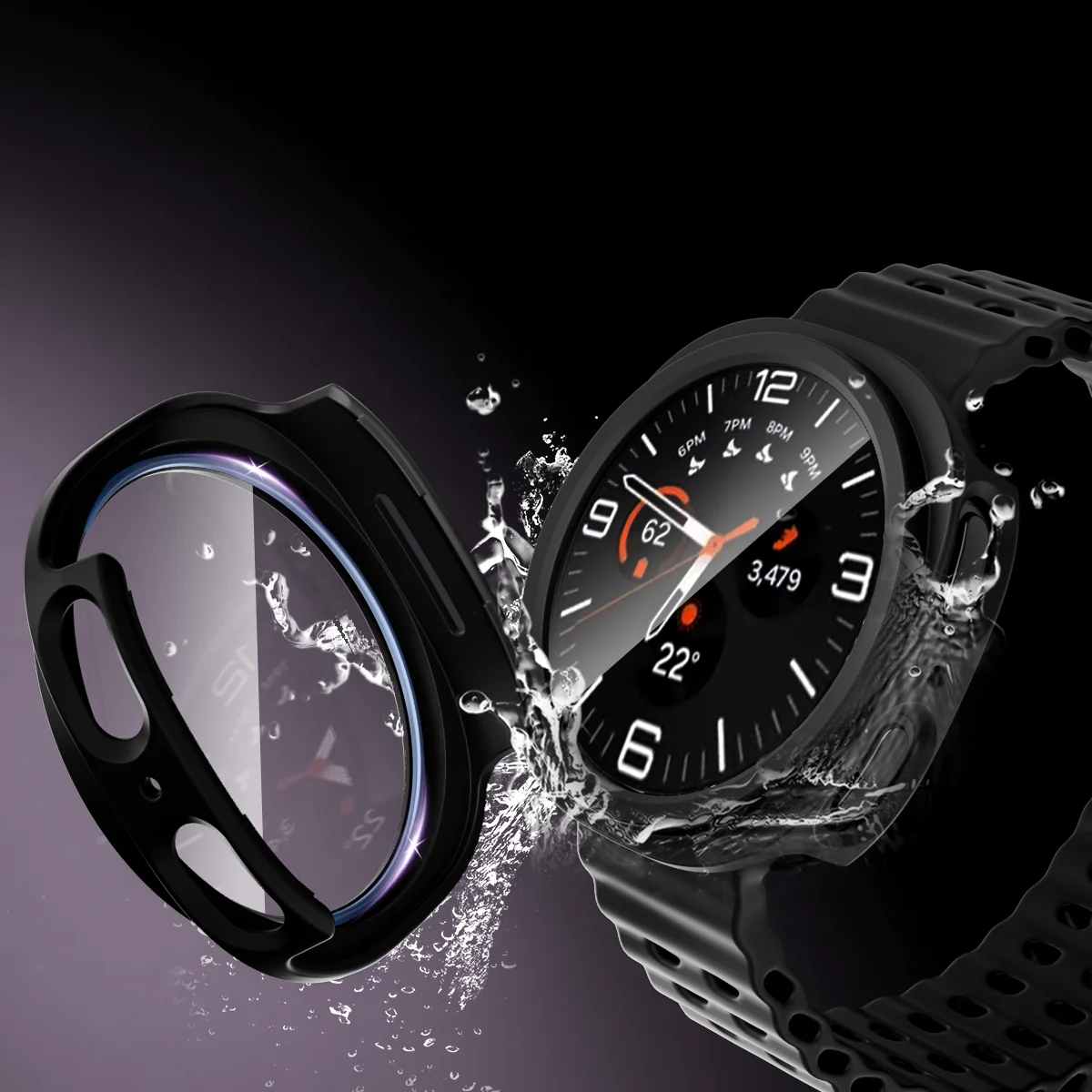 New For Samsung watch8 watch protective case with scale and waterproof case