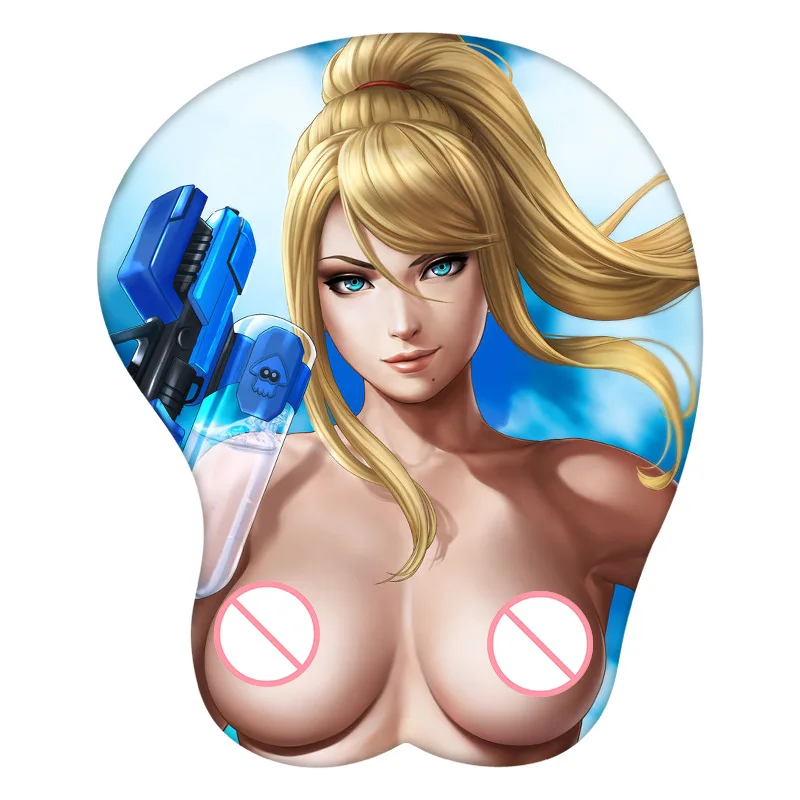 Samus Aran 3D Mouse Pad Anime Mousepad Wrist Rest Silicone Sexy Creative Gaming Mat Gift