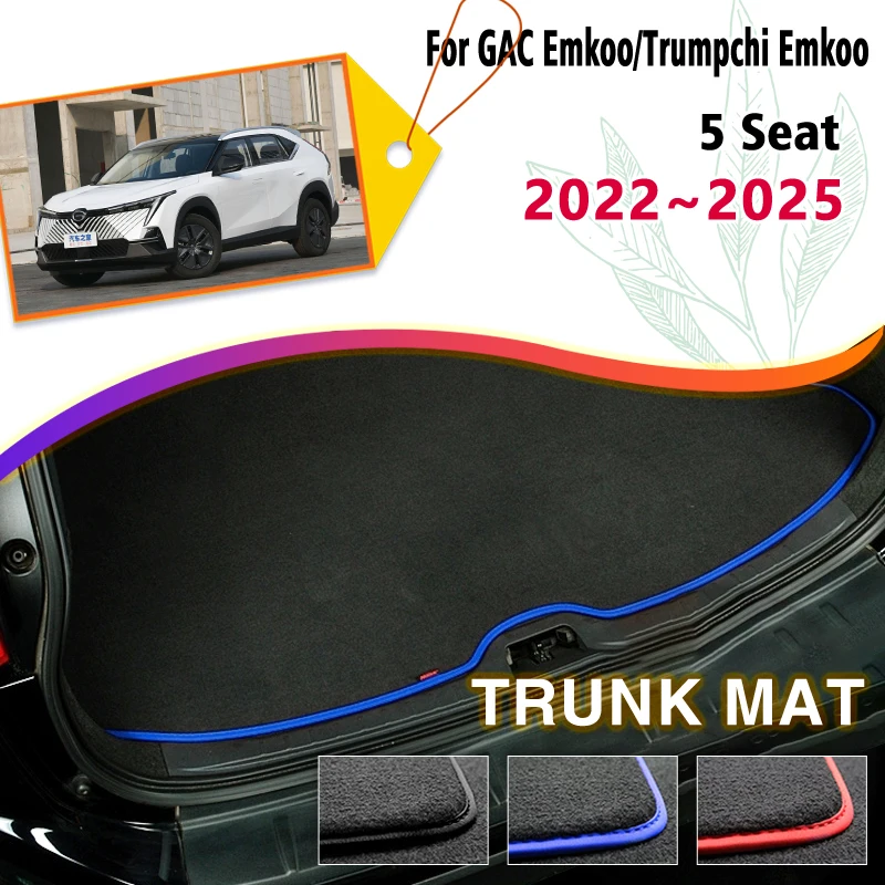 

For GAC Trumpchi Emkoo 2022 2023 2024 2025 Car Rear Trunk Mat Luxury Polyester Flannel Storage Cargo Carpet Rug Auto Accessories