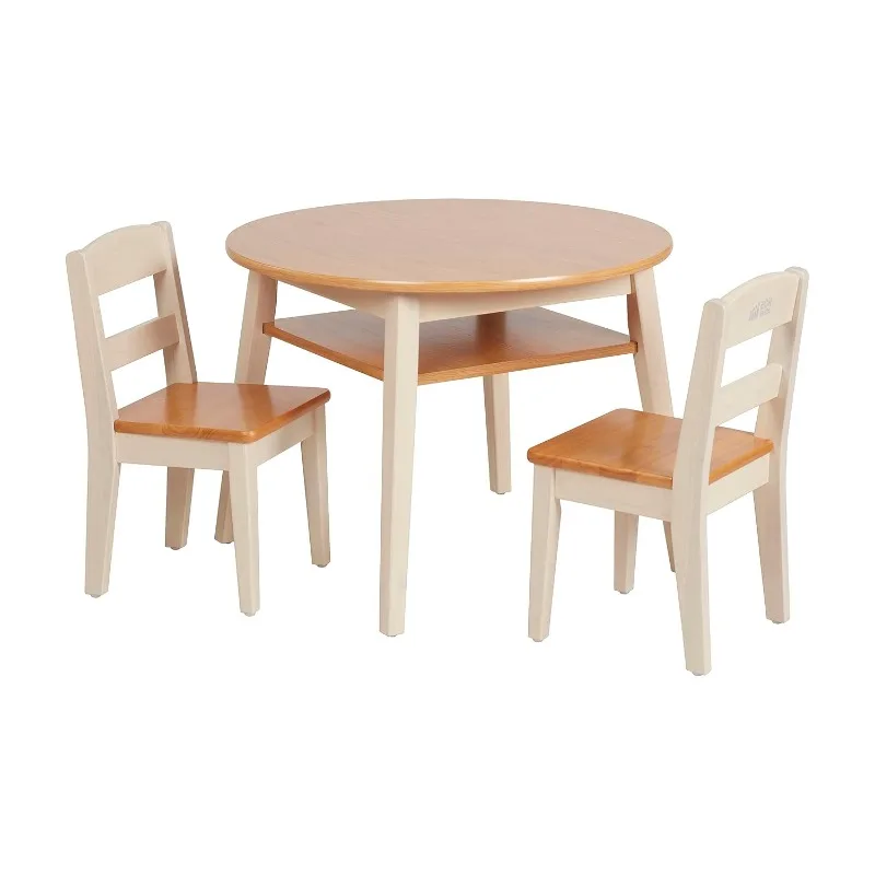 Conjunto de mesa e cadeira Hideaway, móveis infantis, 3 peças