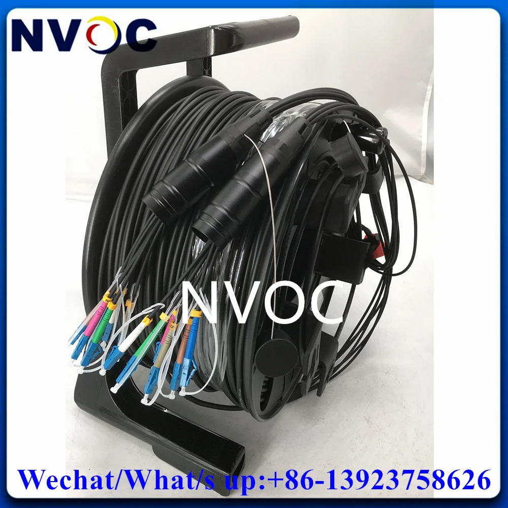 8Core 100M SM G657A1 8C PDLC/SC/FCPC Outdoor DVI Waterproof 5.0 TPU Armored Single Mode Fiber Optic Patch Cord Cable With PCD310