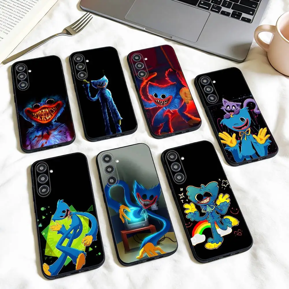 Funda de teléfono Horror G-Game H-Huggy W-Wuggy para Samsung Galaxy A73,A72,A71,A70,A53,A52,A51, otros, carcasa negra suave