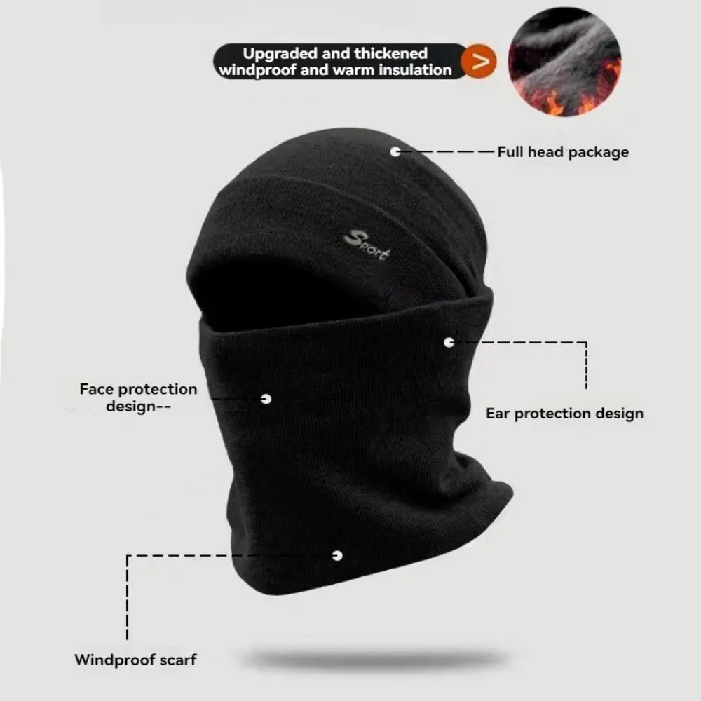 Nuevo 2 unids/set nuevo Otoño Invierno hombres sombrero bufanda conjunto cálido Color liso grueso gorro de punto protector de cuello suave agregar gorro forrado de piel