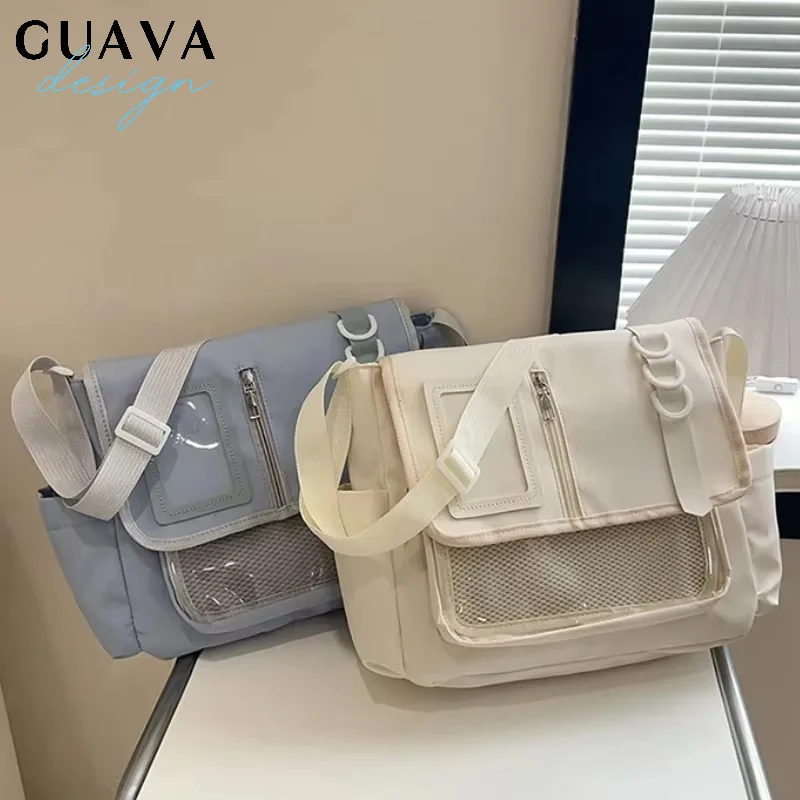 

Y2k японские школьные сумки в стиле Харадзюку для девочек, новая прозрачная сумка через плечо Itabag, значки «сделай сам», демонстрационная пластина Ita, сумка