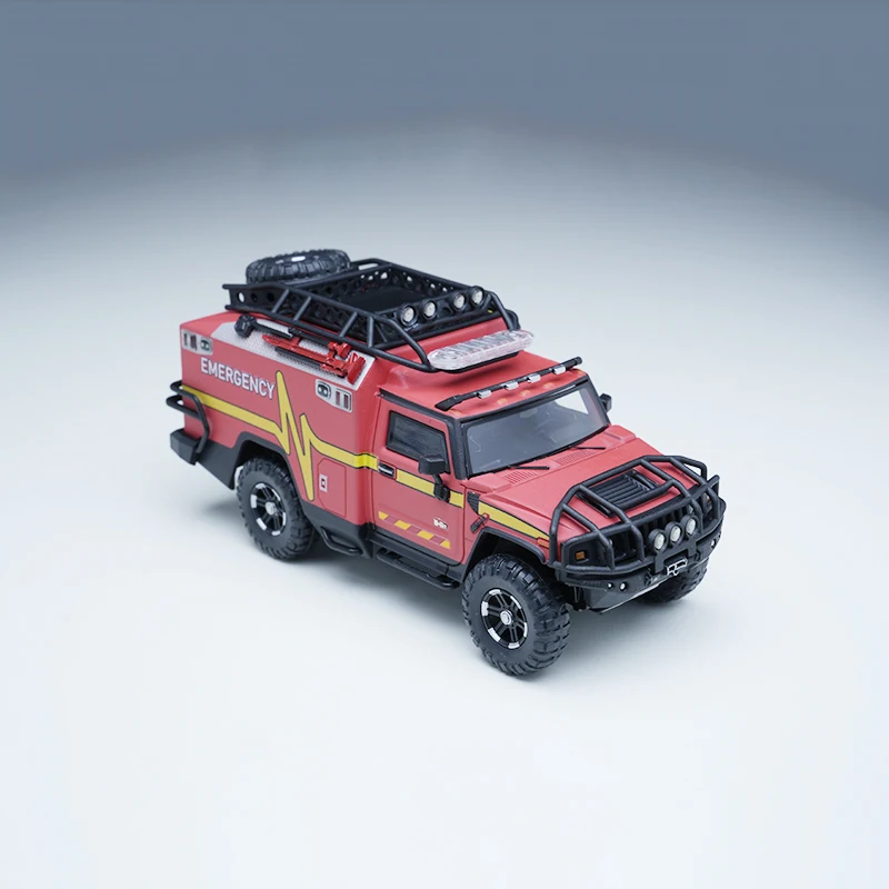 

MK Diecast 1:64 Scale Hummer H2 Ambulance Alloy Simulation Car Model Souvenirs Collection Adult Boy Gift Static Display