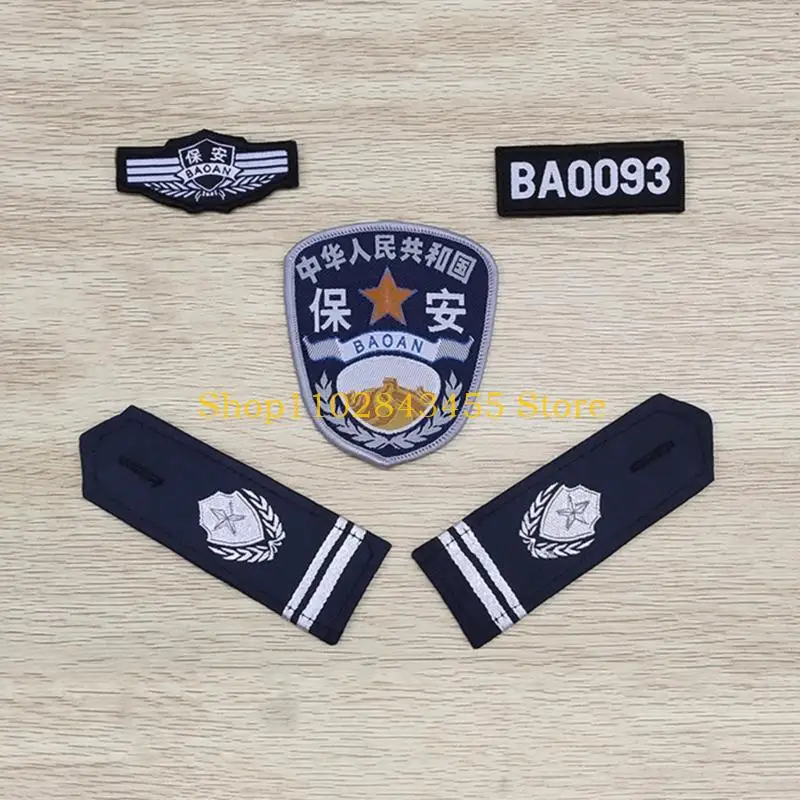 

49MC 4pcs/7pcs Multiple Size Security Patches for Uniform Security Patches Durablity Tactically Guard Vests Badge Sticker