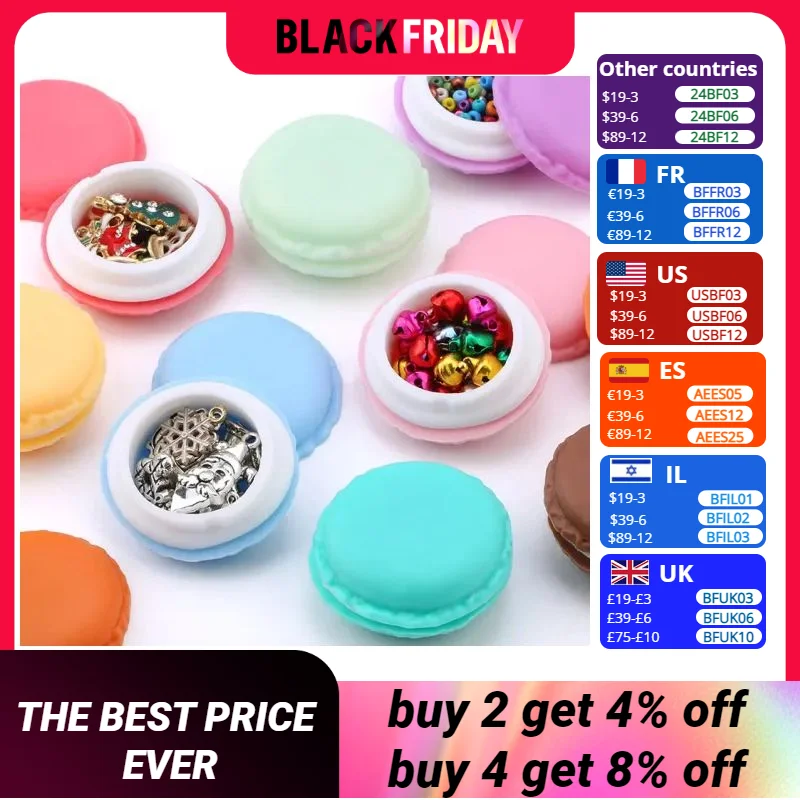 3pieces/lot candy color Macarons storage box portable Mini gift package box lovely jewelry package box case for Small items