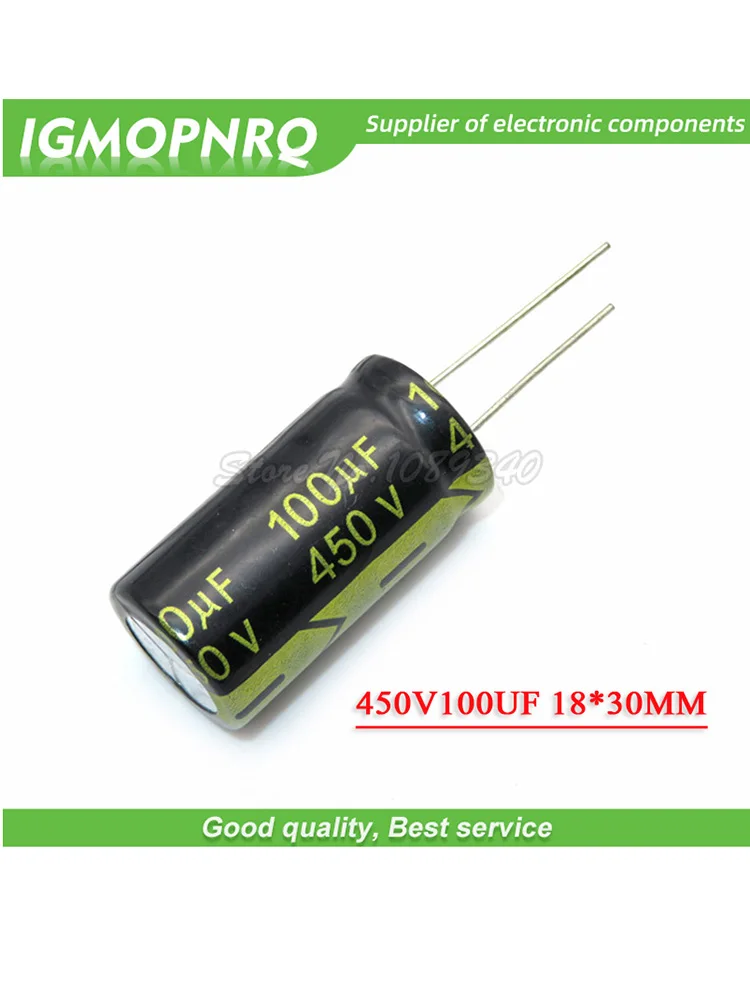 5 sztuk 450V100UF 18*30 100UF 450V aluminiowy kondensator elektrolityczny — zdjęcie 2