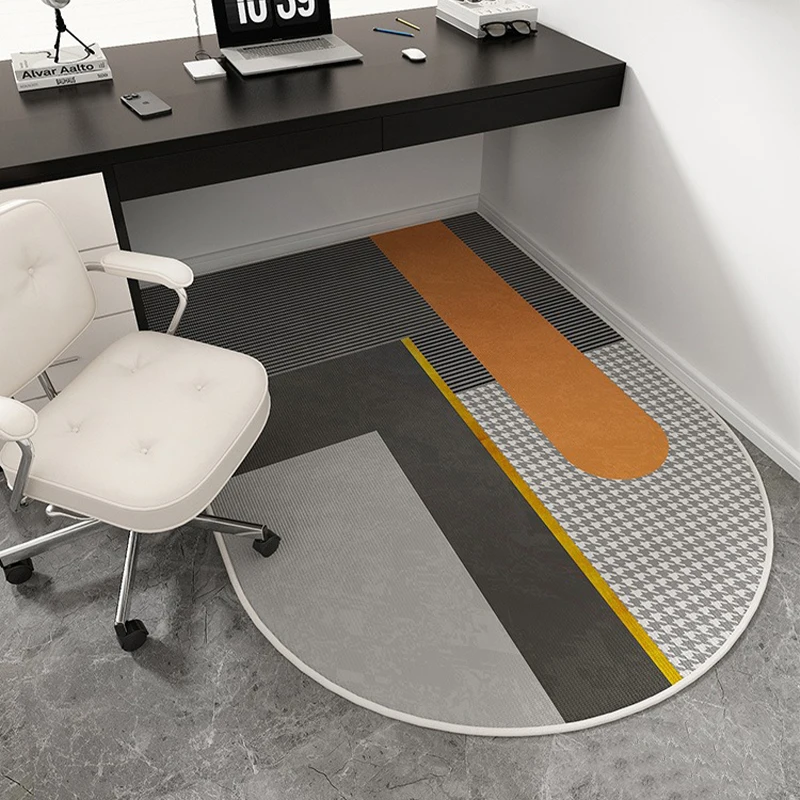 Study Chair Floor Mat Computer Swivel Chairs Carpet Soundproof Carpets Anti-slip Gray Rug Home Decoration Rugs for Bedroom 의자 깔개