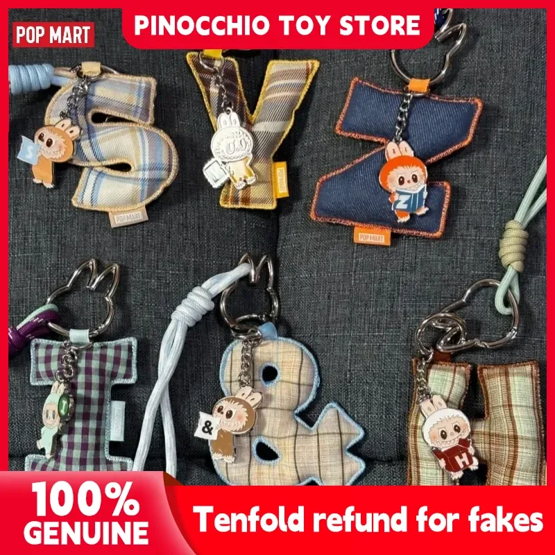 

Оригинальный брелок-подвеска POPMART THE MONSTERS PIN FOR LOVE Series Letter Pendant Blind Box Labubu, милый аниме-аксессуар для сумки