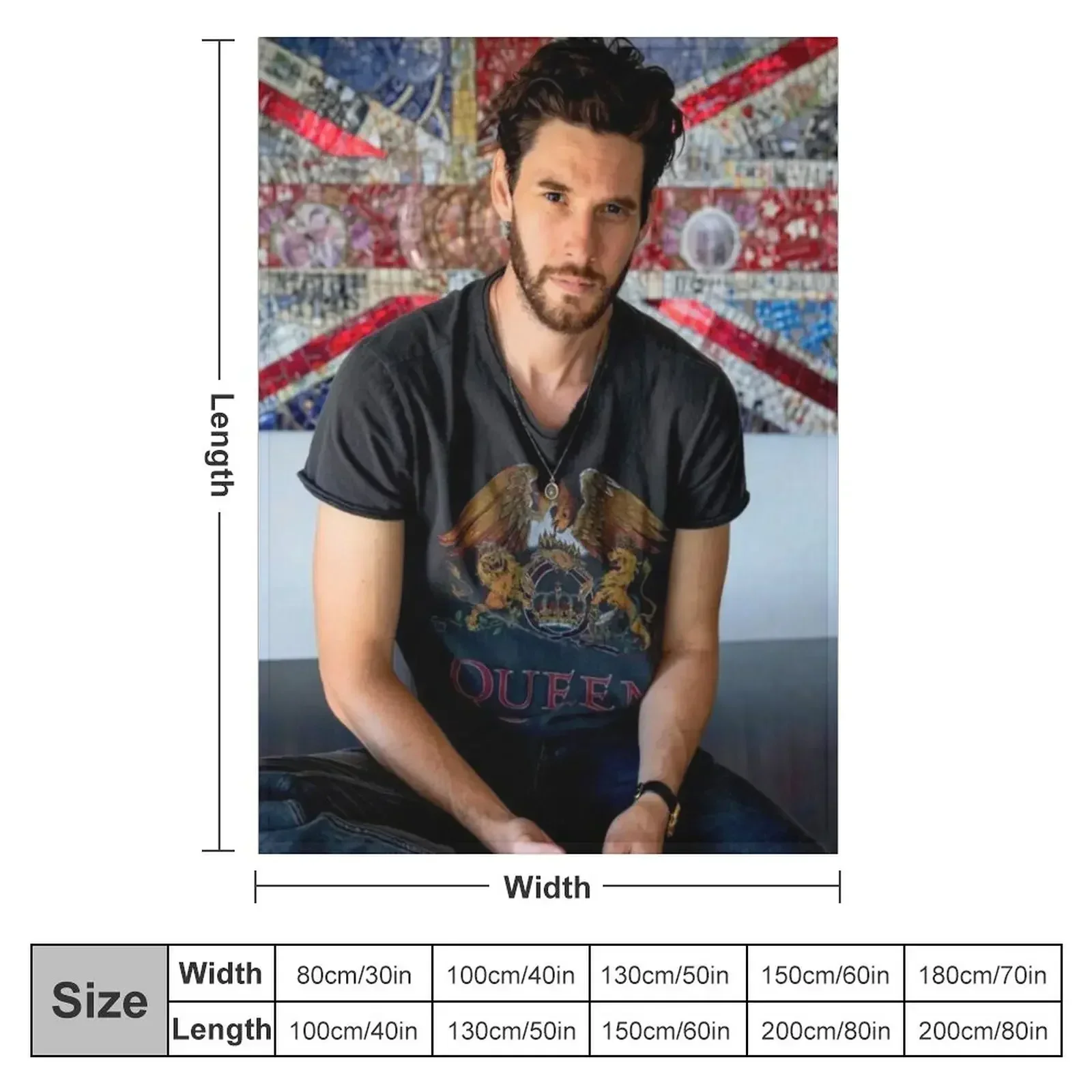 Ben Barnes on his Piano Throw Blanket couch cozy soft plush fuzzy picnic outdoor blanket