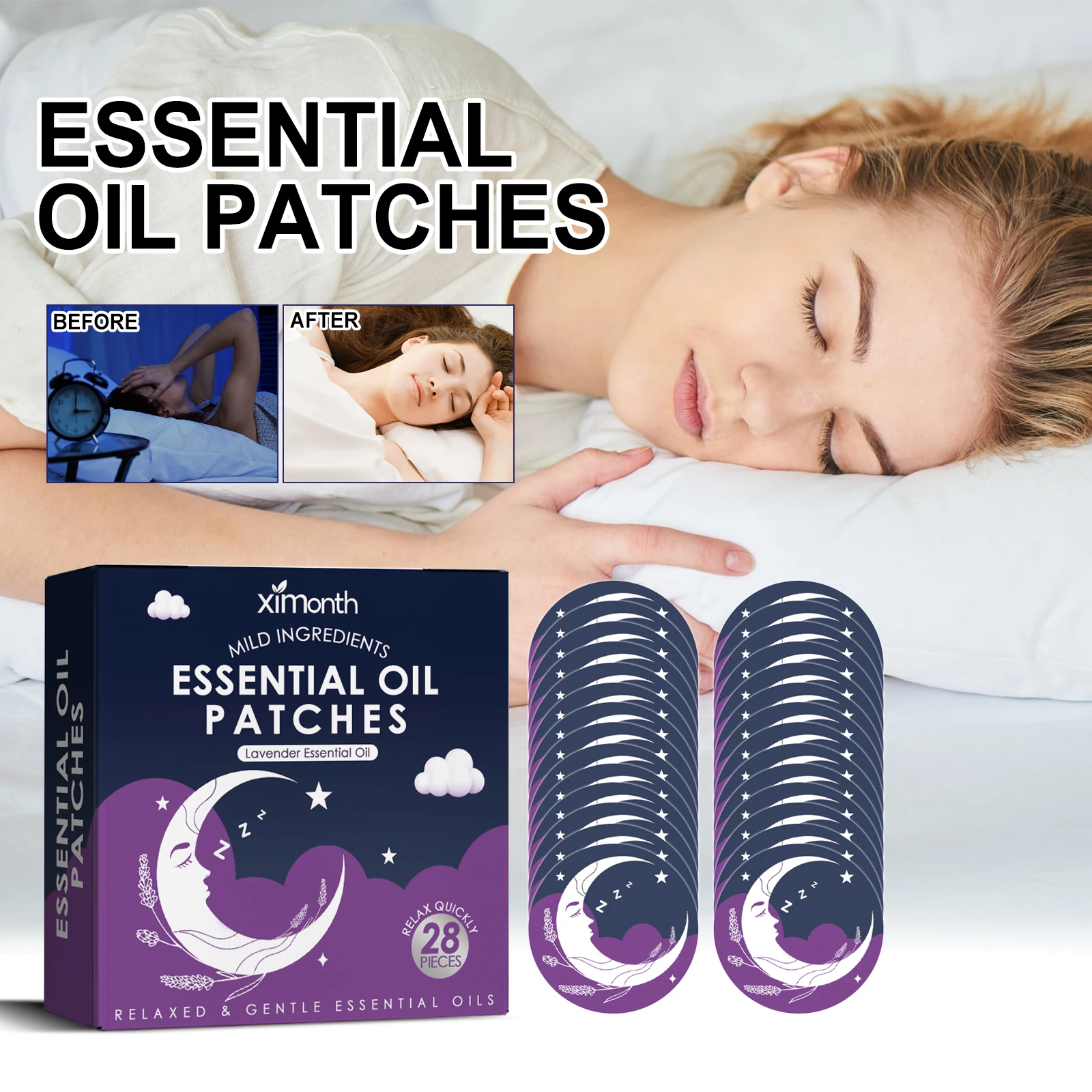 Plant Sleep Patches Nighttime Relaxation Lightweight Portable Care Patches Home Essential Good Stuff for Better Sleep