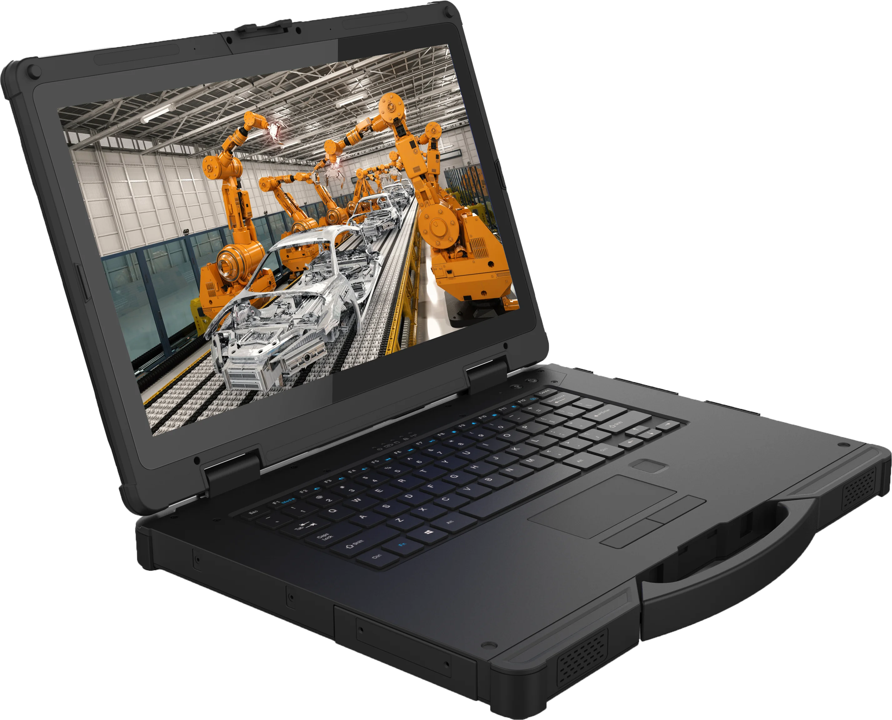 Computador móvel traseiro industrial, PC de impressão digital impermeável, i7 Notebook Laptop robusto, alto brilho, 15.6 Polegada, I7, 1000 lêndeas