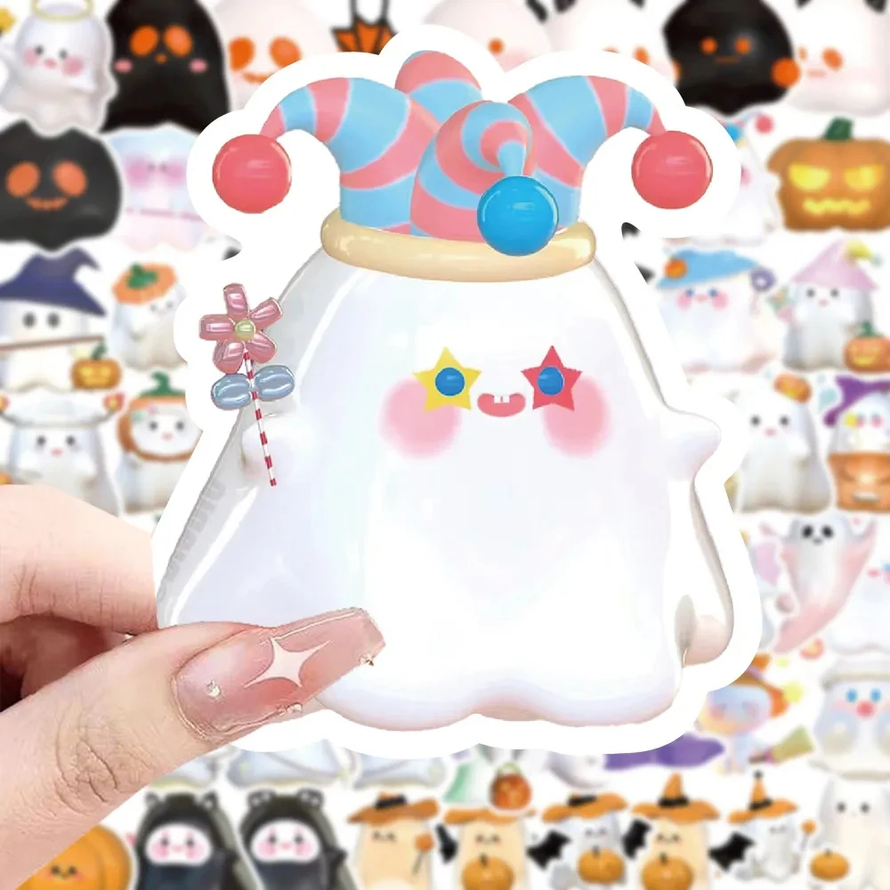 

10/30/60pcs Cute Halloween Pumpkin Stickers Cartoon Ghost Graffiti Sticker Decal Laptop Motorcycle Bottle Kids Waterproof Toys