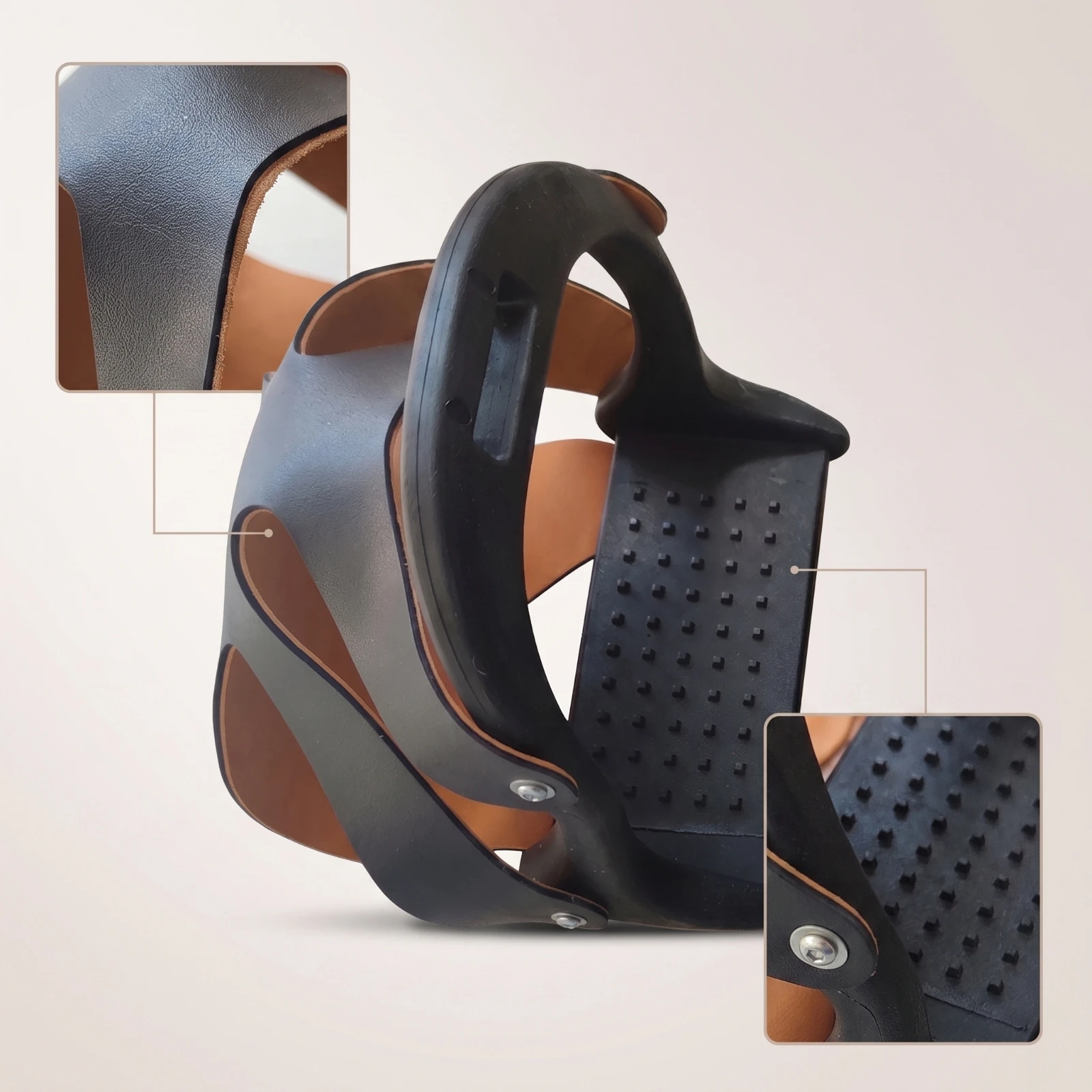 English Stirrup Rigid Stirrup with Non-Slip Platform Tack Textured Safe for Equestrians, Training