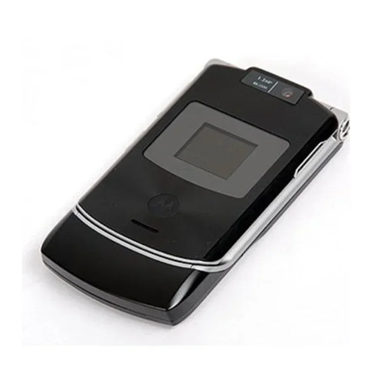 Motorola RAZR V3 - Original Unlocked Bluetooth Flip Phone Fast Talk Vintage Phone FM GSM 850/900/1800/1900 Excellent Quality