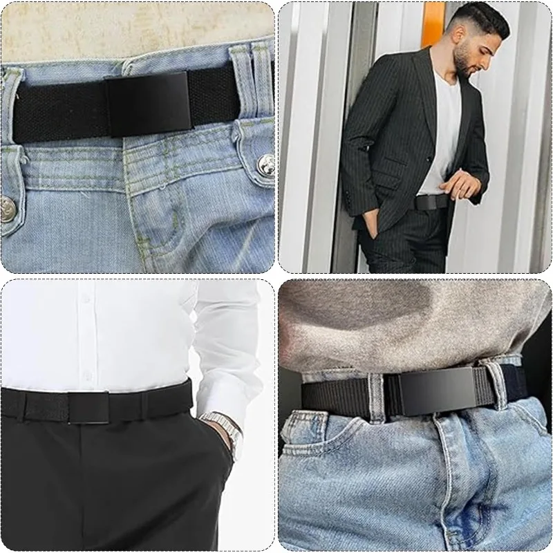 110cm Men's Belt Fashion Unisex Trousers Belt Women's Belt Canvas Belt Breathable Outdoor Tactical For Adjustable Waist Belt