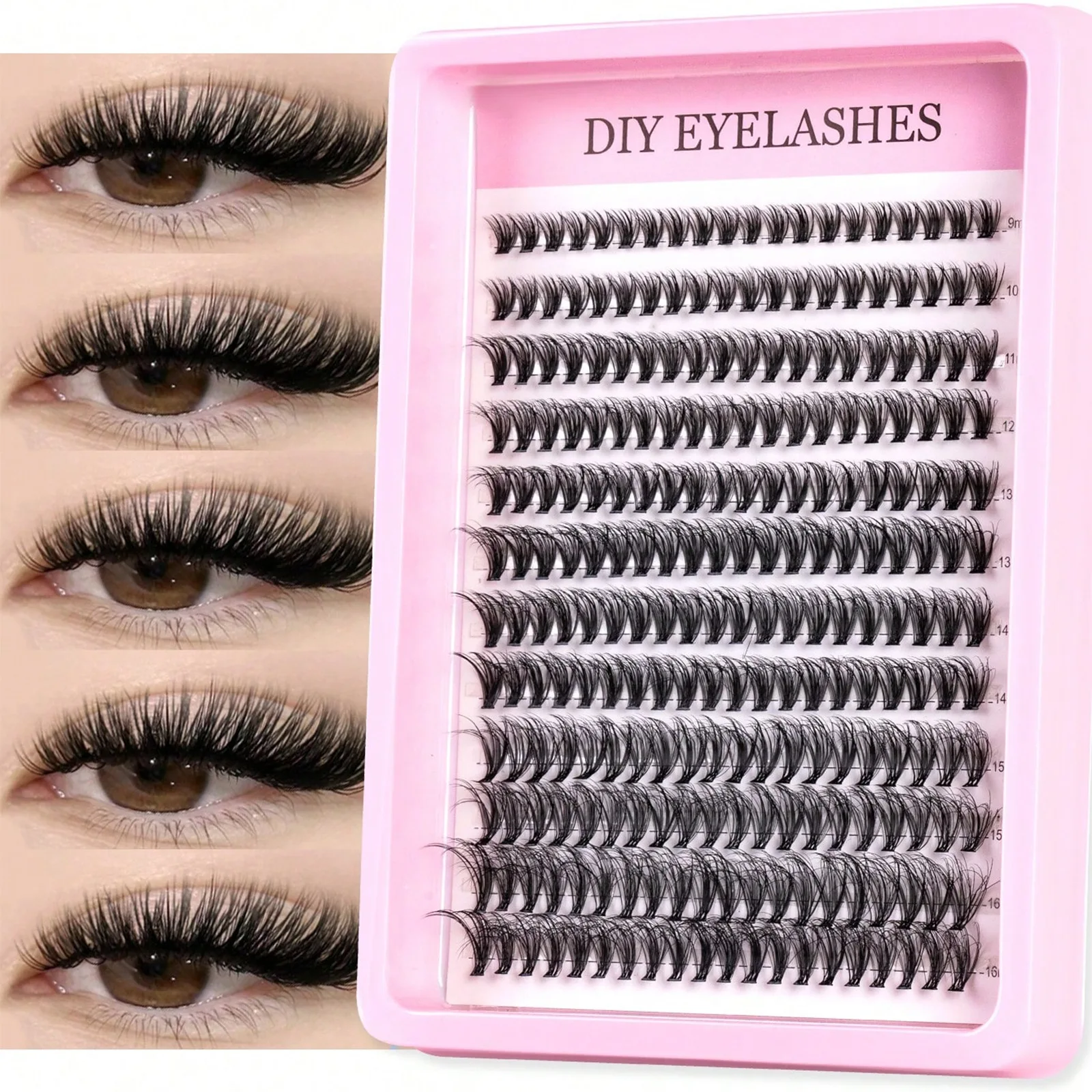 DIYまつげエクステセット ナチュラルまつげグループセット  - Eyelash Extension Single Lash のレビューと価格